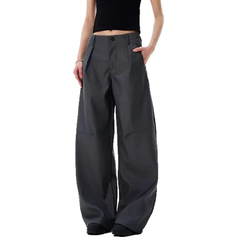 IEFB American Style Men's Suit Pants Pleated Loose Fit Casual Trousers Men Wide Leg Straight Floor Length New Trend Male 9W3772