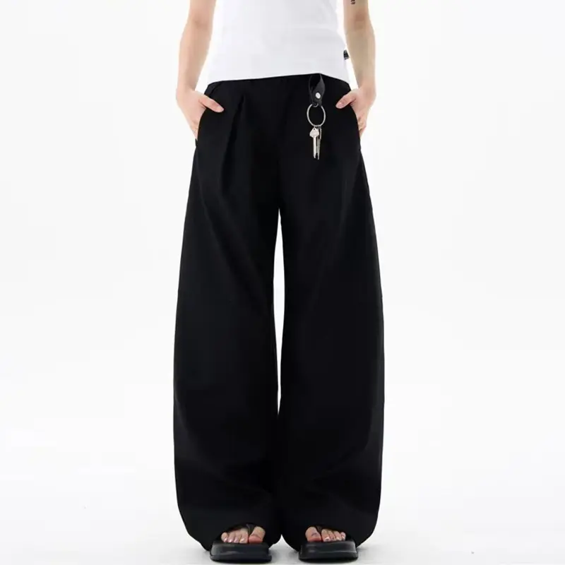 IEFB American Style Men's Suit Pants Pleated Loose Fit Casual Trousers Men Wide Leg Straight Floor Length New Trend Male 9W3772