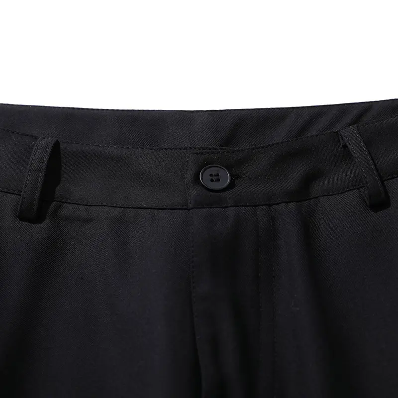 IEFB Simple New Men's Suit Shorts Pleated Design Solid Color Straight Korean Style Summer Wide Leg Loose Male Trousers 9W3974