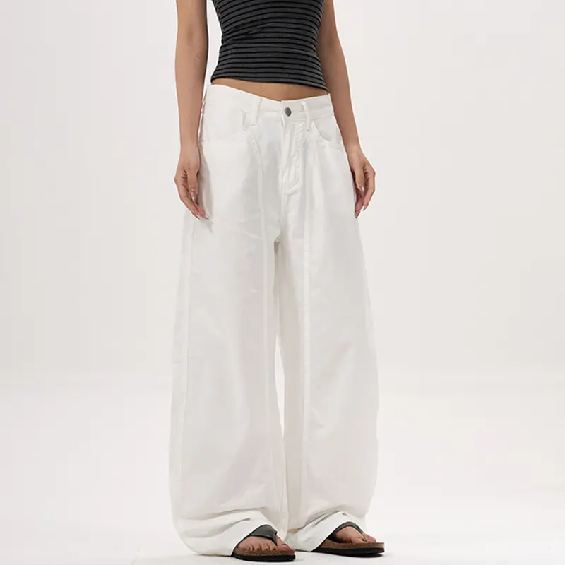 IEFB New Stylish Male Casual Pants Men's Summer Thin Breathable Draped Wide Leg Scimitar Trousers Loose Male Solid Color 9W3710
