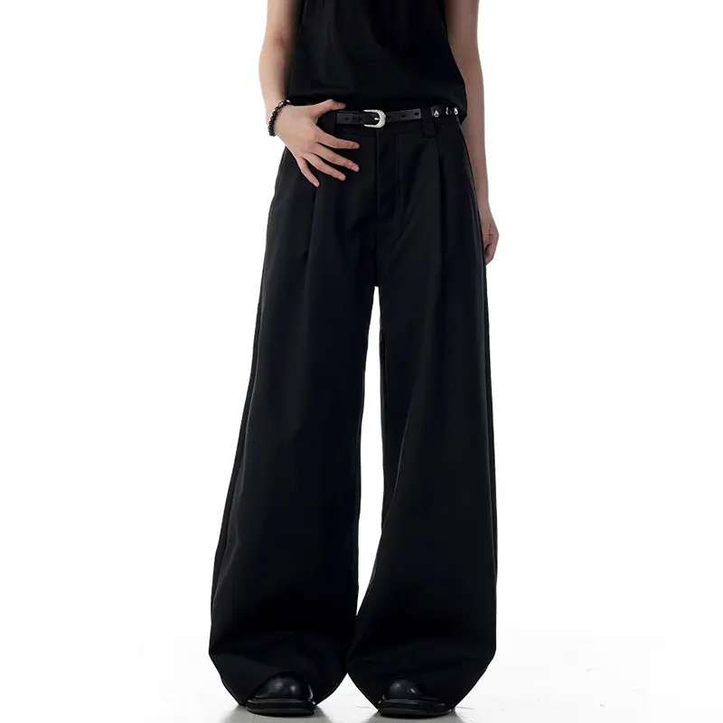 IEFB American Style Straight Men's Suit Pants Washed Vintage Pocket Decoration  Loose Casual Wide Leg Trsouers New Trendy 9W3250