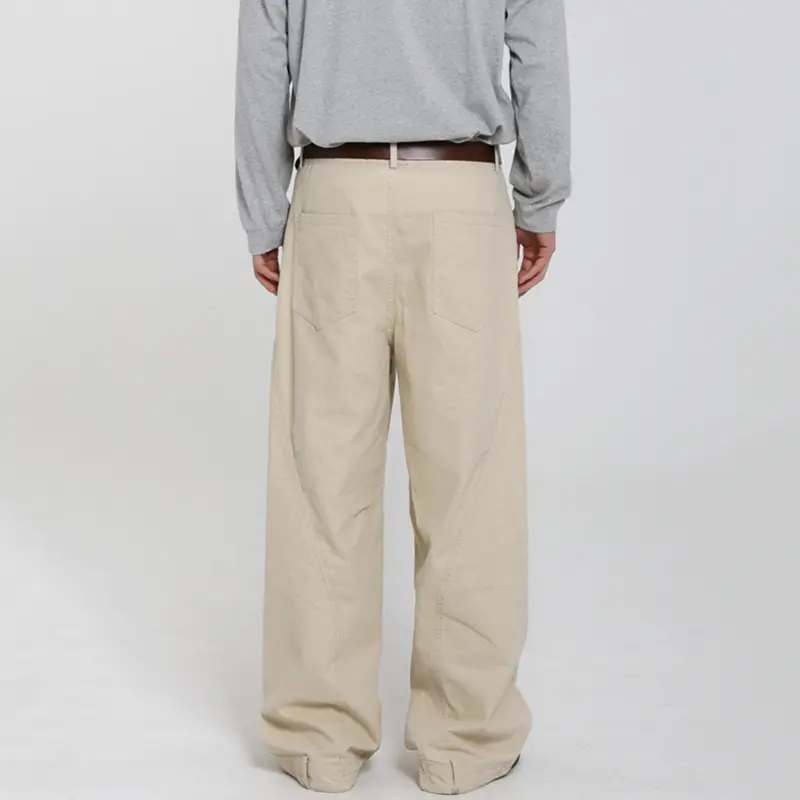 IEFB Korean Style Men's Jeans Casual Solid Color Washed Simple All-match Trousers Cleanfit Wide Leg Loose Male Jeans New 9W4253