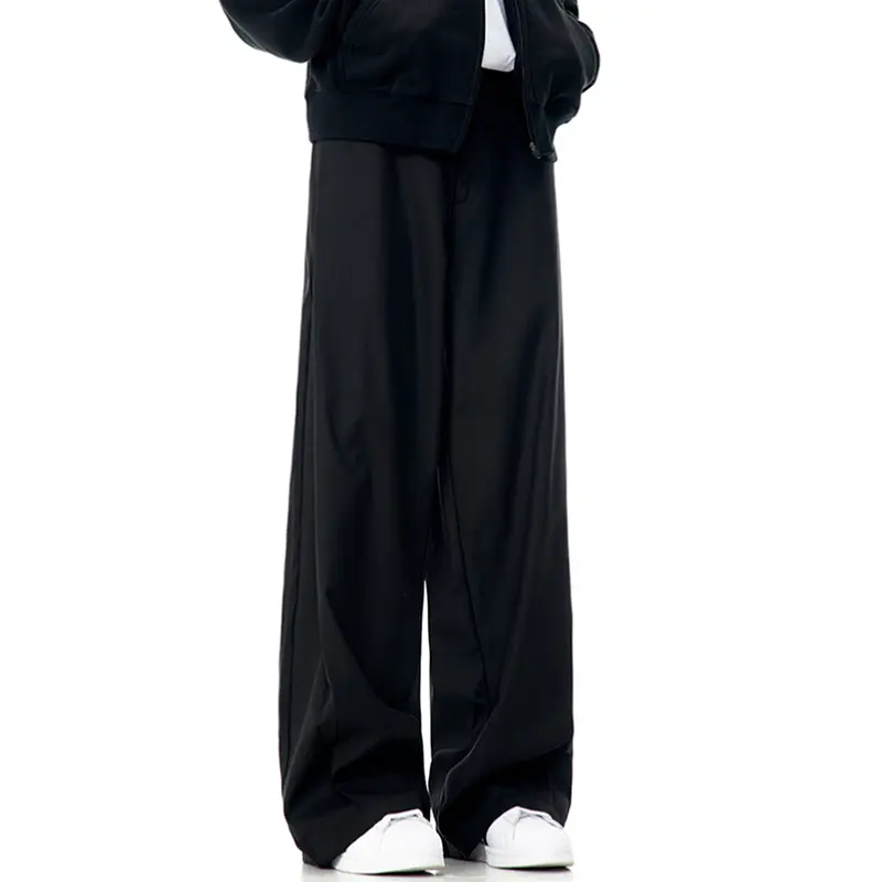 IEFB American Style Men's Suit Pants Silhouette Wide Leg Vintage Straight Tube Loose Cleanfit Male Trousers New Trendy 9W3073