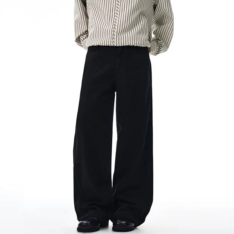 IEFB New Autumn Men's Casual Pants Solid Color Simple Straight Trousers All-match Wide Leg Loose Male Bottom Cleanfit 9W4276