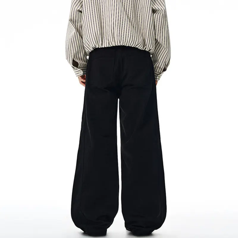 IEFB New Autumn Men's Casual Pants Solid Color Simple Straight Trousers All-match Wide Leg Loose Male Bottom Cleanfit 9W4276