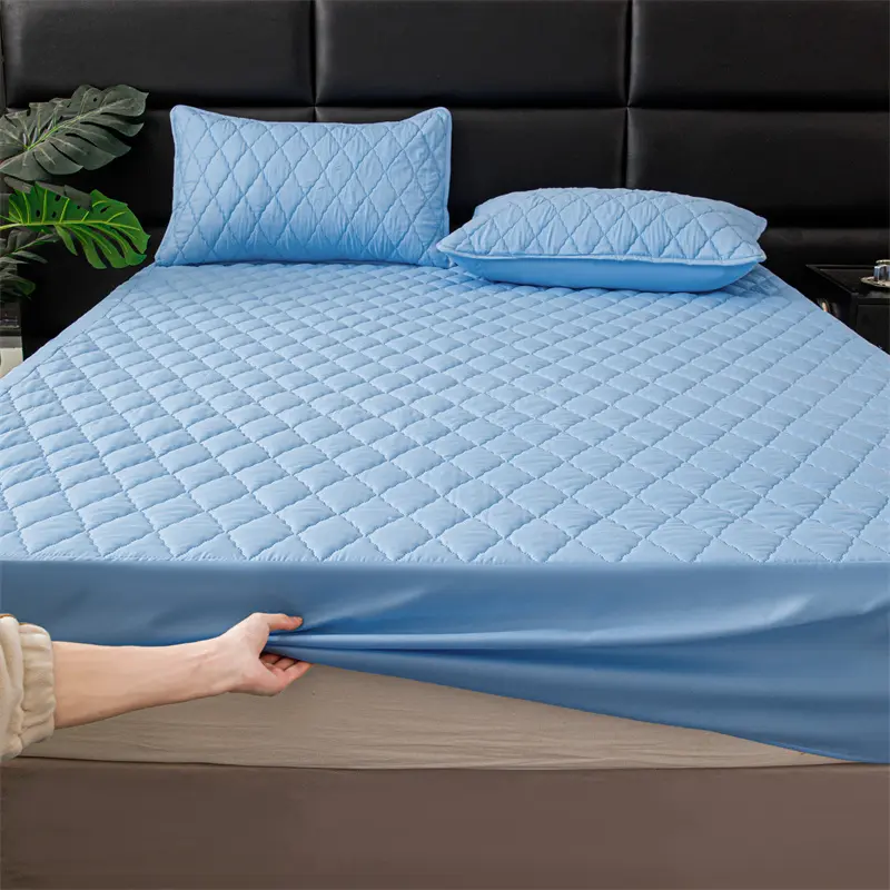 Thicken Mattress Cover Non-slip Bedspread Single/Double/Queen/King Size Bed Linen Home Bed Covers cubre colchón (No Pillowcase)