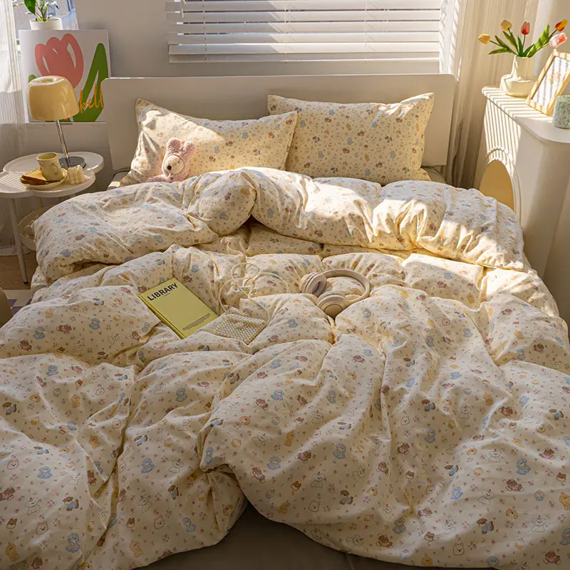 Cartoon Style Bedding Set for Kids Adults Room Bedsheet Set Skin-friendly Bedclothes Home Soft Bed Linen Set juegos de sábanas