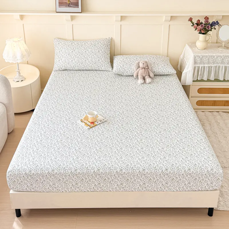 Printed Bedsheet Skin-friendly Bed Linen Single/Twin/Queen/King Size Fitted Sheet Home Bed Cover sabana (Pillowcase Need Order)