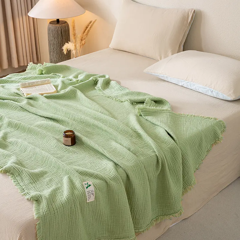 Pure Cotton Blanket Breathable Sofa Towel Office/Car Nap Shawl Multi Functional Blankets 130x170/150x200 Soft Bedsheet плед
