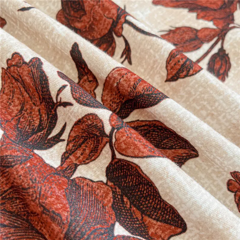1pc 100% Cotton Bedsheet Elastic Fitted Sheet Flower Print Bed Cover Brushed Bed Linen Soft Sheets couvre lit (No Pillowcase)
