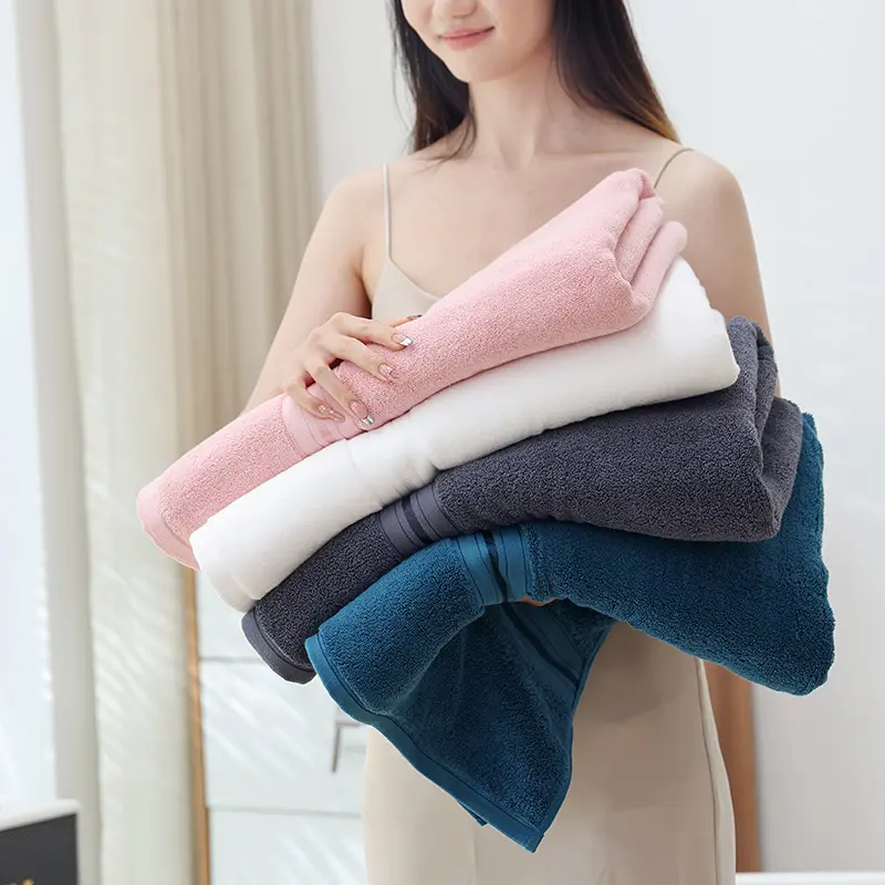 1pc 100% Cotton Bath Towel Skin-friendly Towel Solid Color Towels Bathroom 90x180/100x185cm Towels High Quality toallas de baño