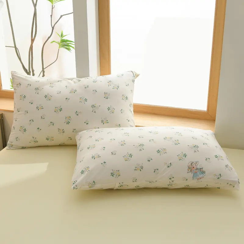 New Floral Spring Summer Blanket and Pillowcase Soft Skin-friendly Single Double Quilt Knitted Breathable Air Conditioning Duvet