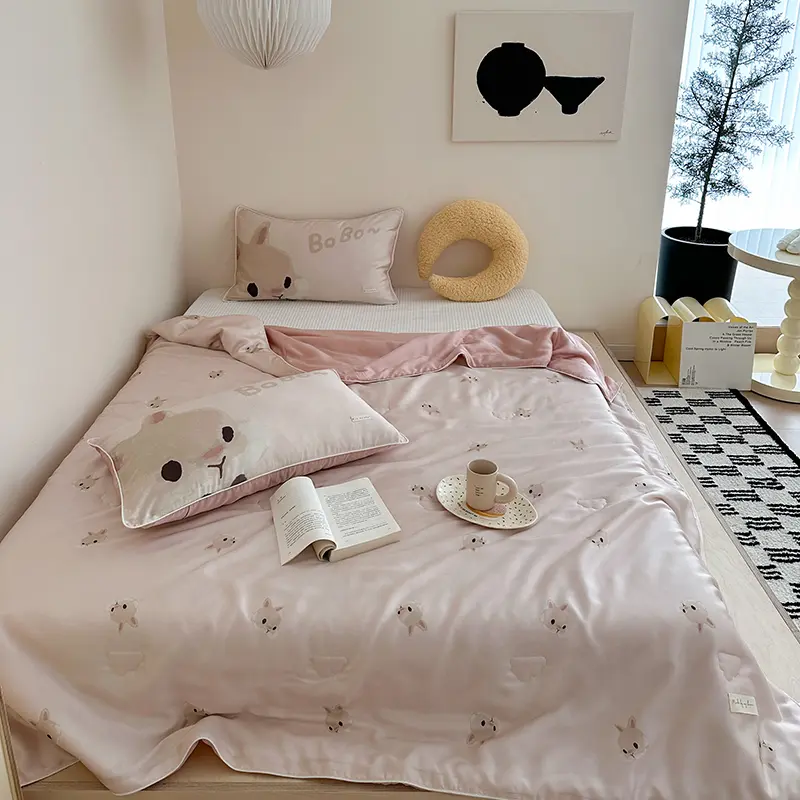 High End 100% Lyocell Summer Quilt for Children and Adult Soft Silky Skin Friendly Air Conditioner Comforter Cooling Blanket Kid
