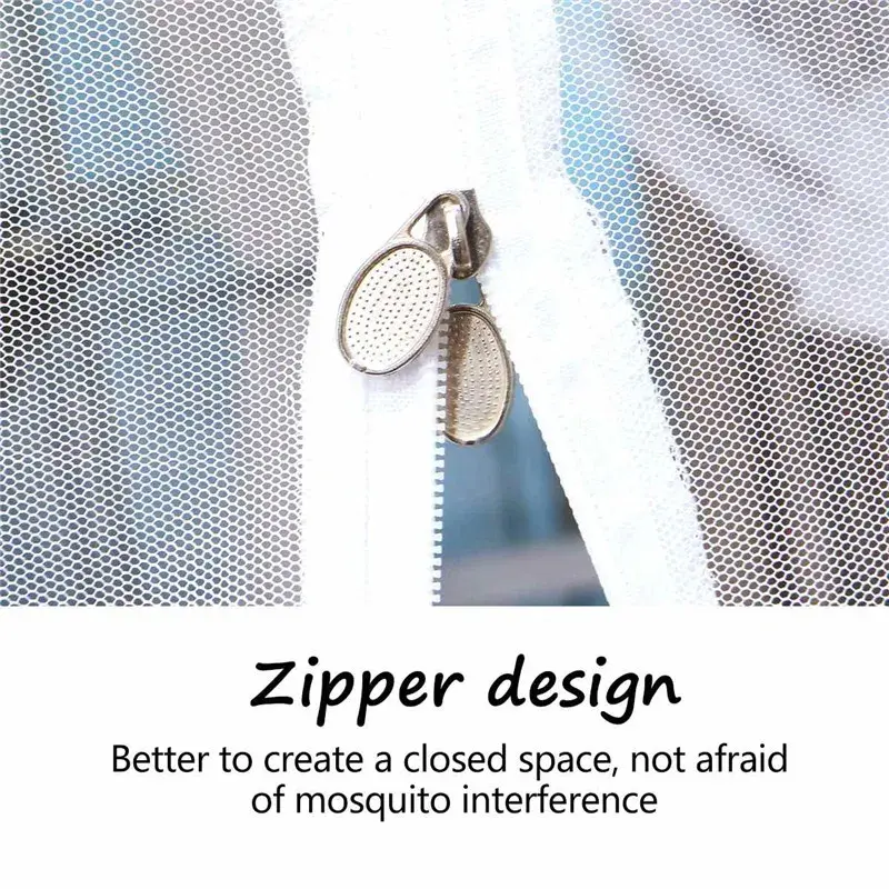 Romantic Square Mosquito Net with Stainless Steel Bracket Single Double Queen Bed Canopy Anti Insect Mosquito Tent for Bed Nets