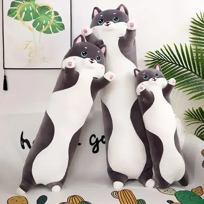 Lovely Husky Side Sleeping Body Pillow 50-150cm Bed Sofa Home Decorative Long Pillow Classmate Friend Birthday Present Cute Gift