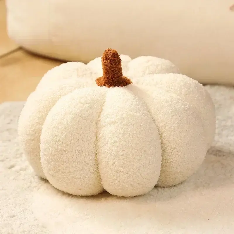 Cute Colorful Pumpkin Plush Throw Pillows Lamb Fleece Pumpkin Home Decor Throw Pillow Living Room Bedroom Decorative Cushion Ins