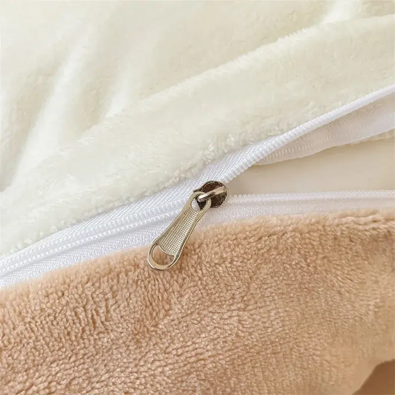 New Simple Milk Velvet Warm Bedding Set Winter Soft Comfortable Queen Duvet Cover Set Warmth Coral Fleece Quilt Cover Sets Cozy