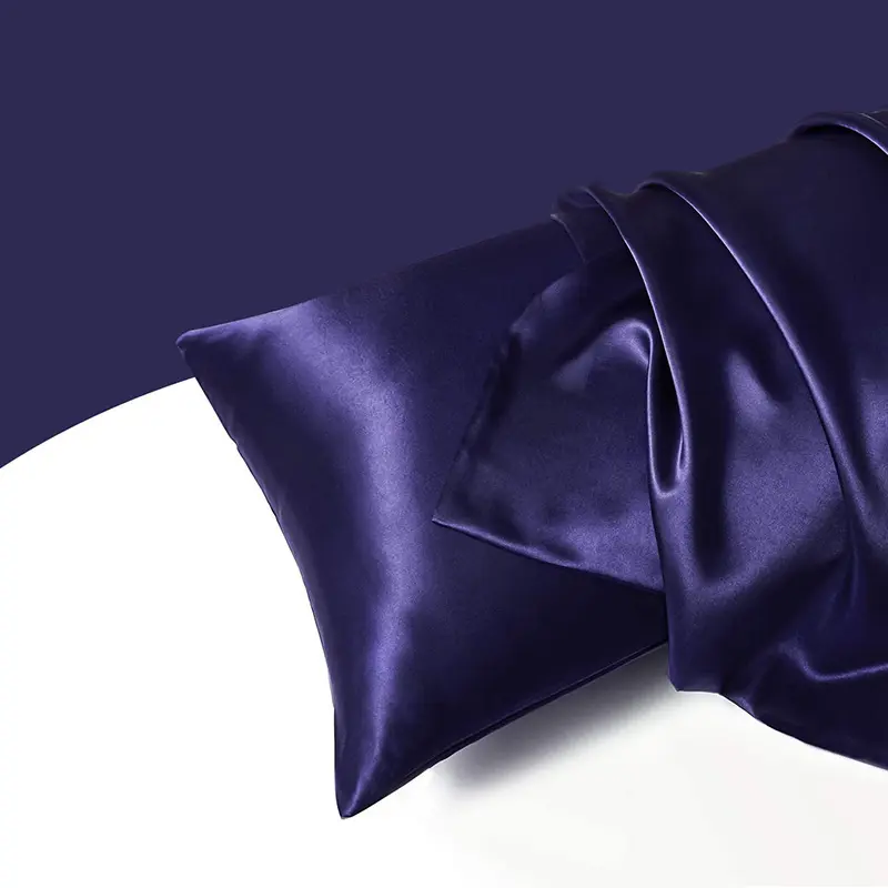 Zeby Luxury Silky Pillowcase Soft Comfortable Smooth Satin Pillow Cases High End Solid King Pillow Cover Home Queen Pillowcases