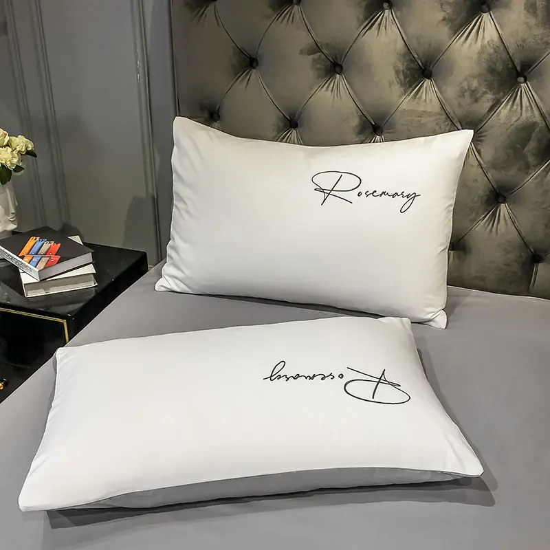 High-quality Embroidered Queen Bedding Set King Size Soft Skin Friendly Duvet Cover Set with Bed Sheet Simple Blanket Cover Sets