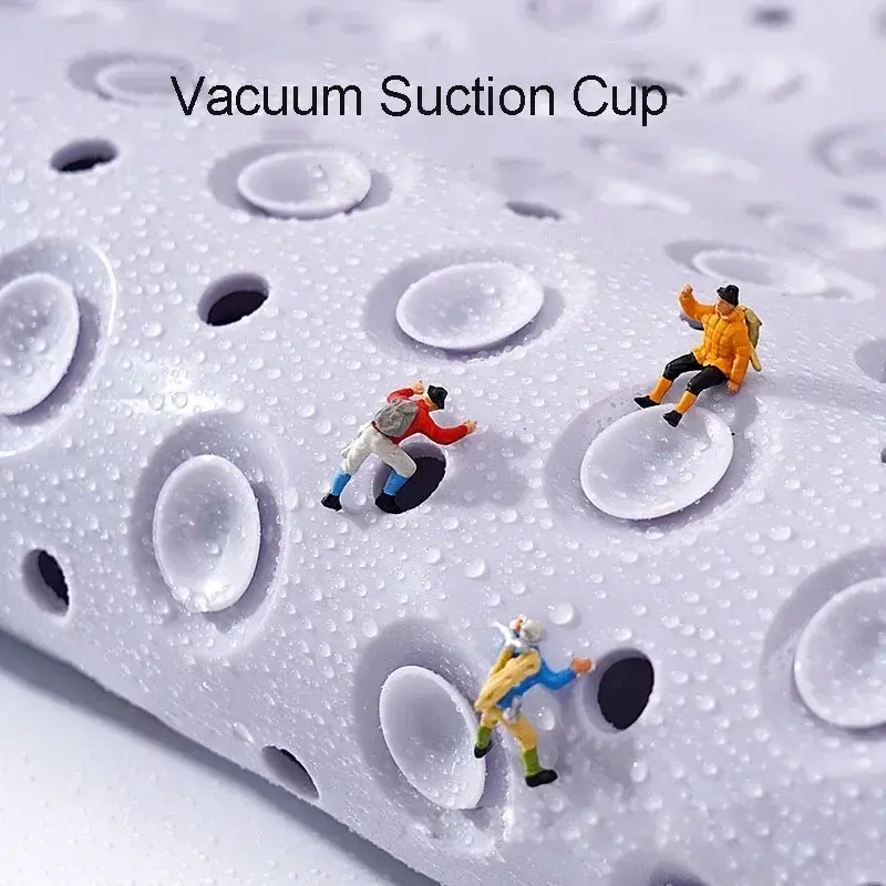 Healthy Non-toxic Large Bath Mat Safety Non-slip Suction Cup Bathroom Shower Mat Foot Massage Bath Rug Eco-Friendly Bath Mats