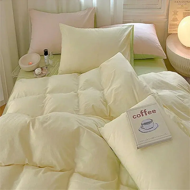 100% Cotton Duvet Cover Set Double Skin Friendly Quilt Cover Set Comforter Covers Pillowcase Bedding Set Custom Size No Sheets