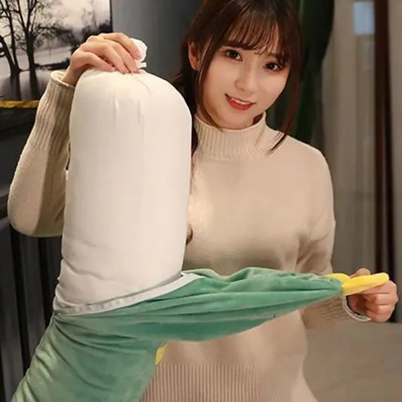 Cute Cylindrical Side Sleeping Body Pillow Soft Cartoon Pregnancy Sleep Leg Gripper Pillows Detachable Washable Long Pillow Gift