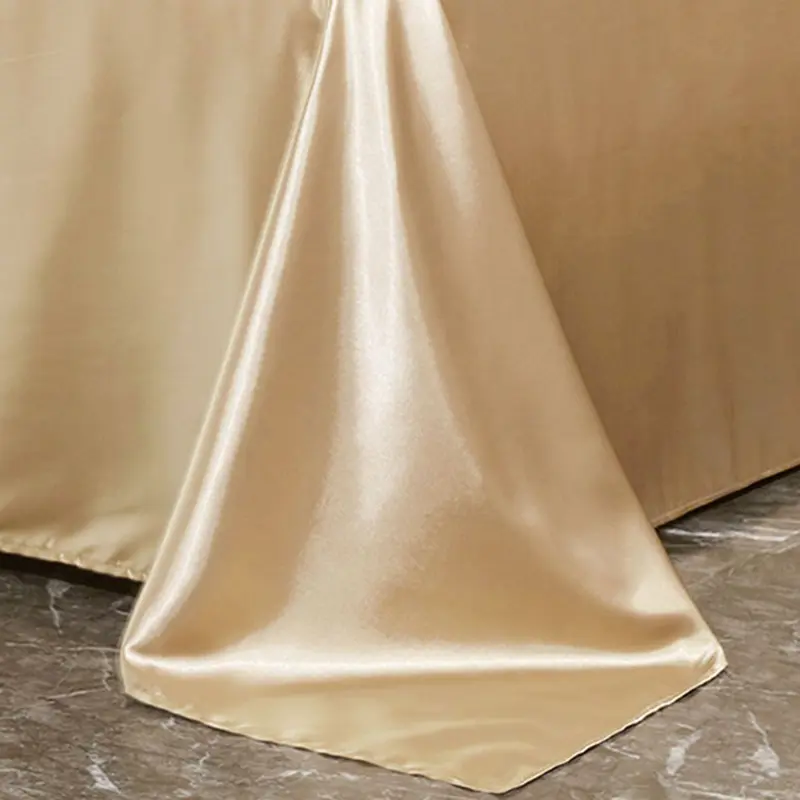 Luxury Natural Mulberry Silk Bed Sheet Set or Only A Bedsheet High-end Stain Queen Ruffles Bed Sheet and Pillowcase Bed Linens