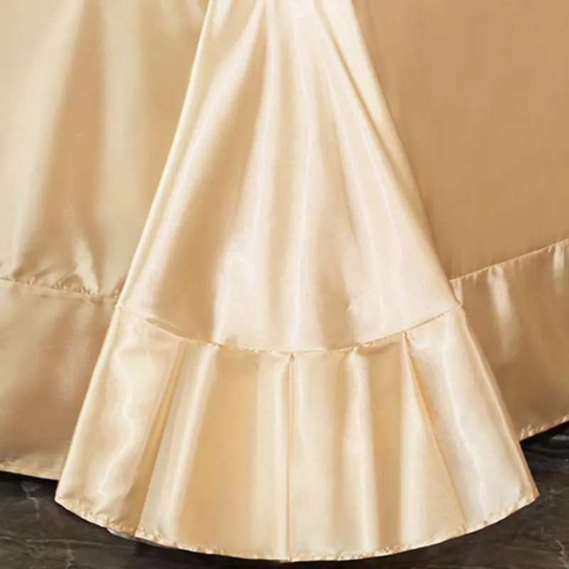 Luxury Natural Mulberry Silk Bed Sheet Set or Only A Bedsheet High-end Stain Queen Ruffles Bed Sheet and Pillowcase Bed Linens