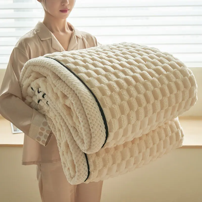 Turtle Velvet Spring Autumn Warm Blankets for Bed Soft Fluffy Comfortable Coral Velvet Throw Blanket Sofa Single Double Blanket