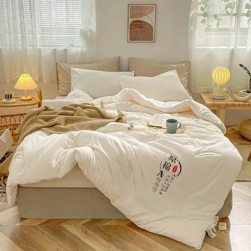 Soybean Fiber Filling Spring Summer Autumn Winter Comforter 100% Cotton Fabric Quilting Comforters Grade A Warm Blanket Quilt
