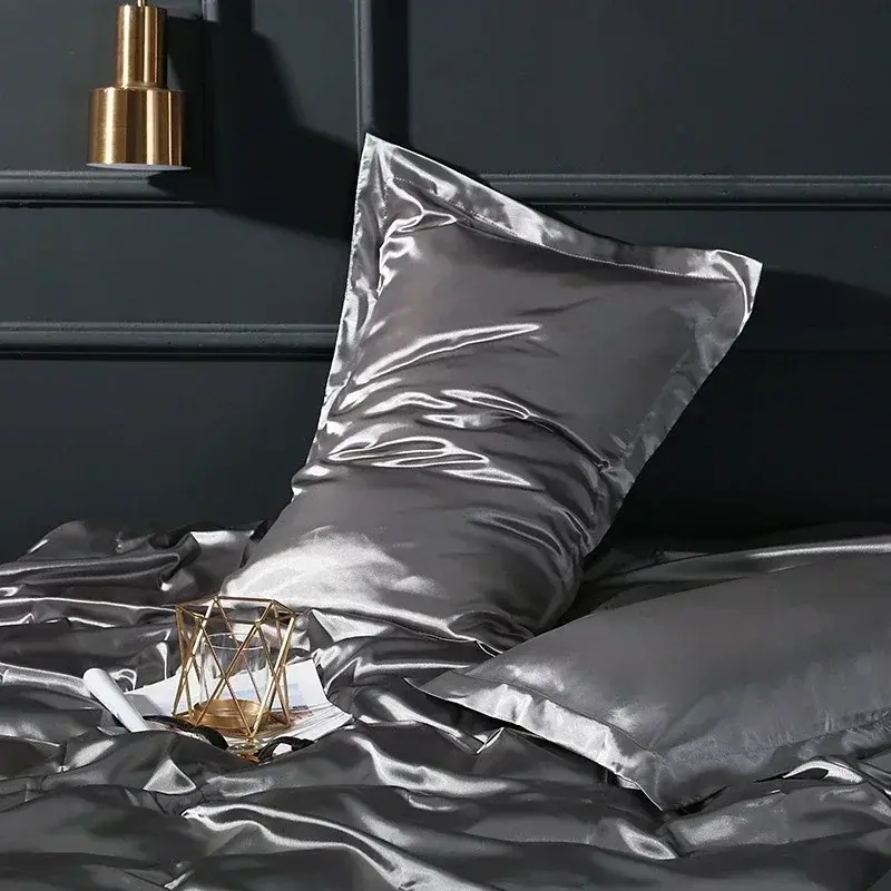 Luxury Blending Mulberry Silk Pillowcase Satin Soft Silky Two-sided Pillow Case Skin Beauty Skin Friendly Pillow Cover Solid