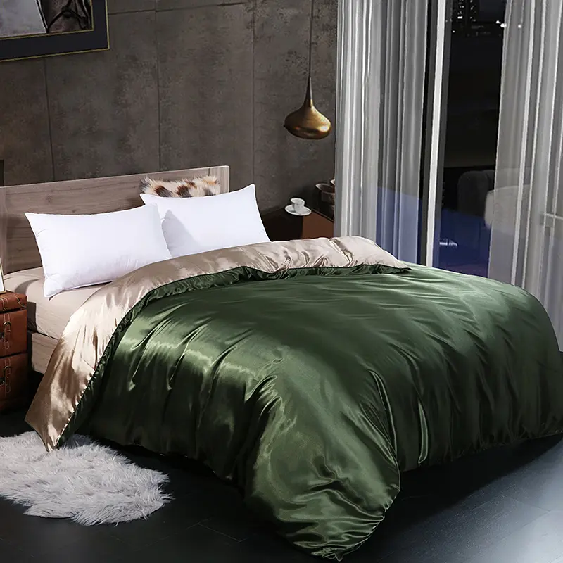 High-end Mulberry Silk Duvet Cover Queen Stain Beautify Skin Quilt Covers Silk Single Double Bed Blanket Cover Comforter Covers
