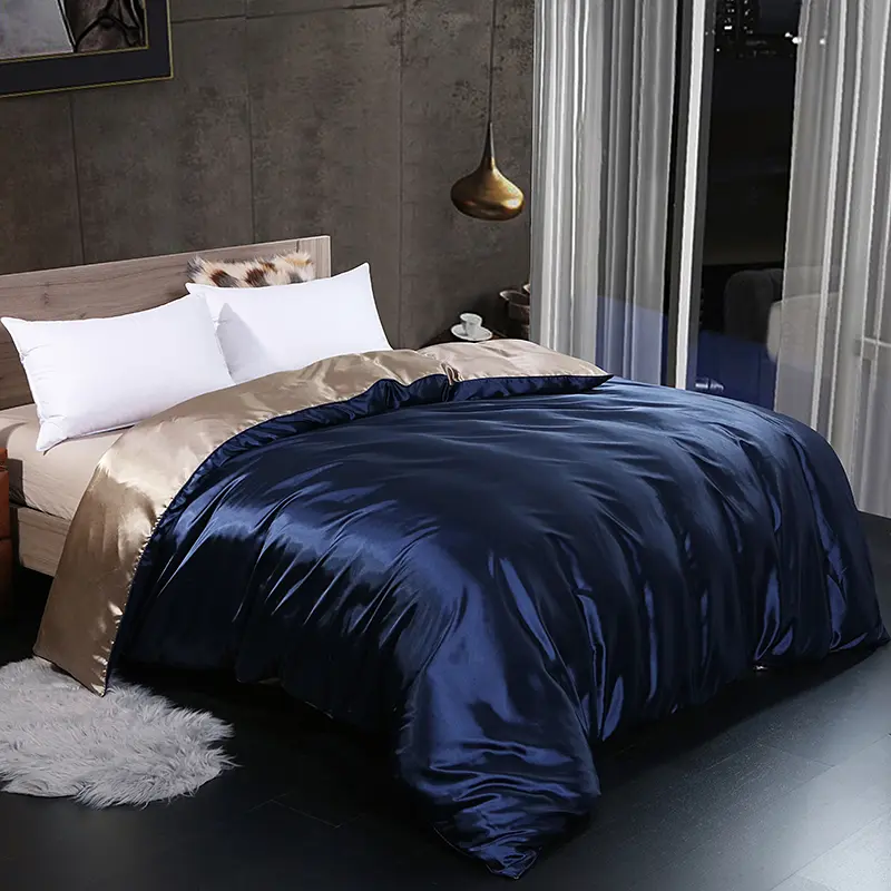 High-end Mulberry Silk Duvet Cover Queen Stain Beautify Skin Quilt Covers Silk Single Double Bed Blanket Cover Comforter Covers