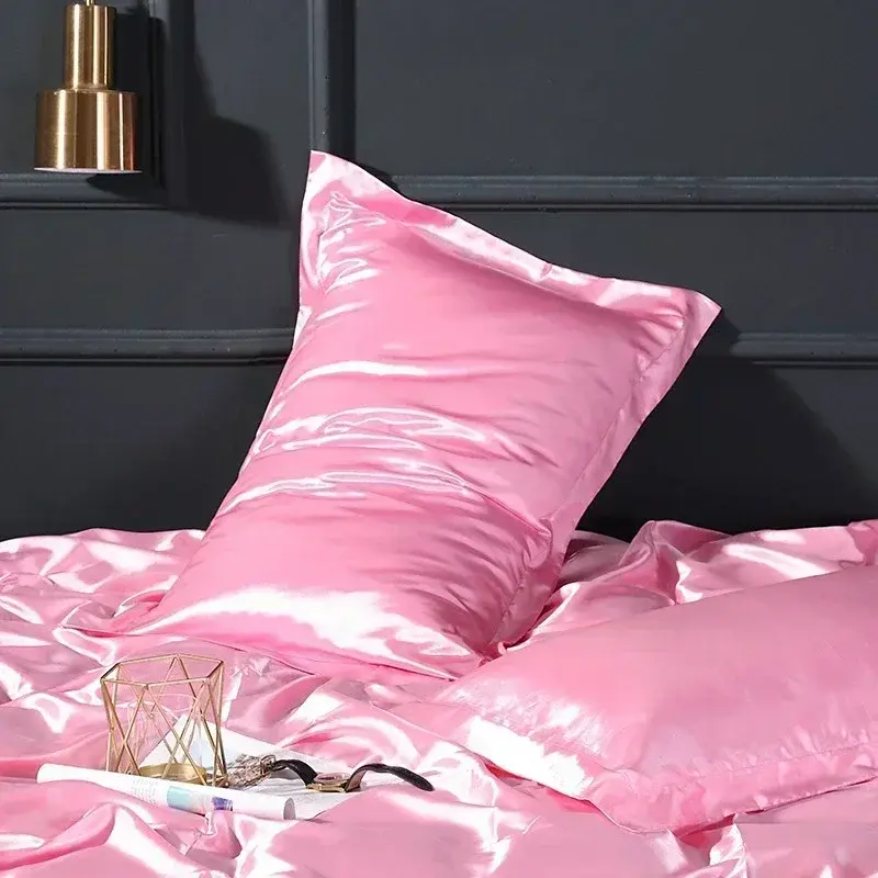 Luxury Blending Mulberry Silk Pillowcase Satin Soft Silky Two-sided Pillow Case Skin Beauty Skin Friendly Pillow Cover Solid