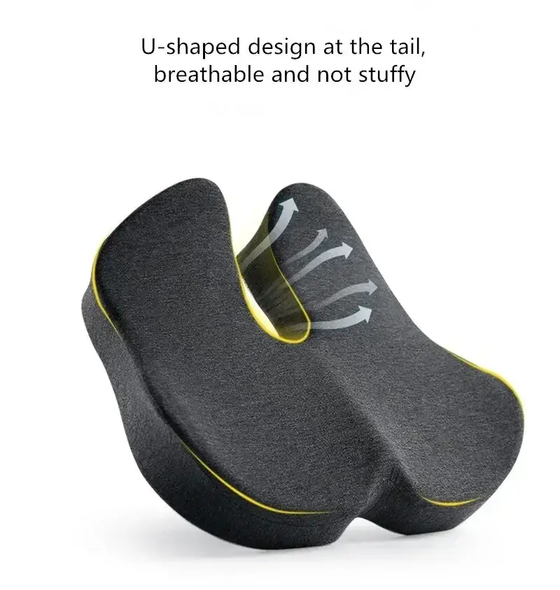 Woman Tailbone Pelvis Orthopedic Medical Seat Cushion Rebound Memory Foam Office Chair Cushion Beautiful Buttock Pad for Car