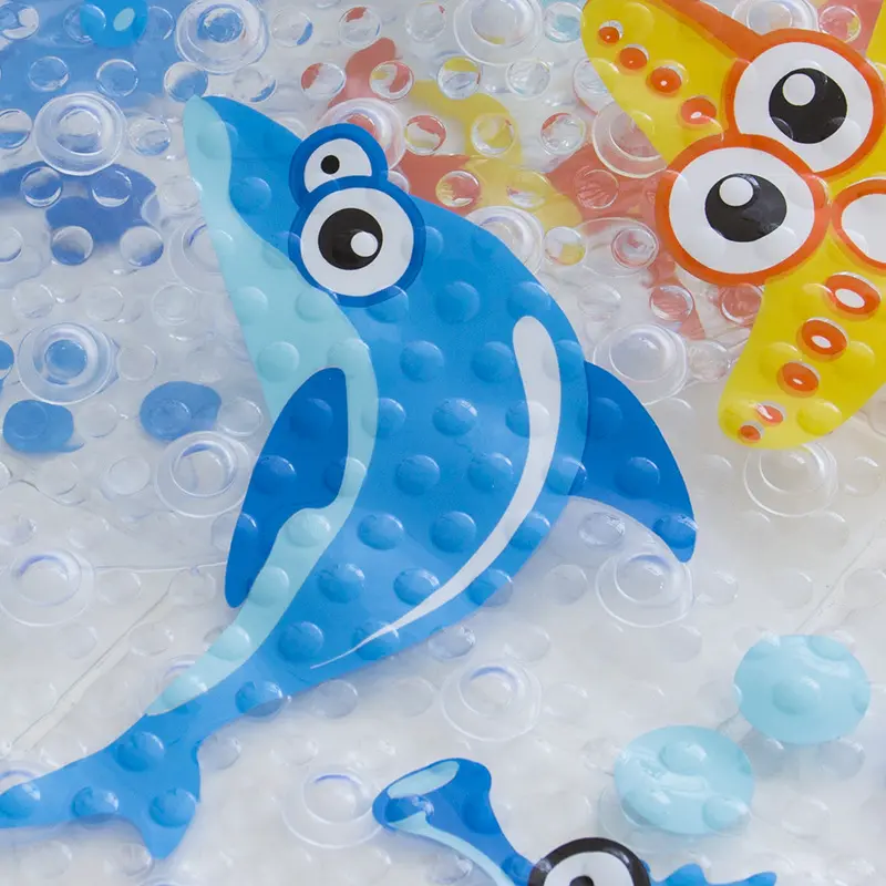 23 Pattern Cartoon Non-Slip Bathroom Mat PVC Bottom Suction Cup Shower Mat for Child Drainage Bath Pad Bathtub Mat Eco-friendly