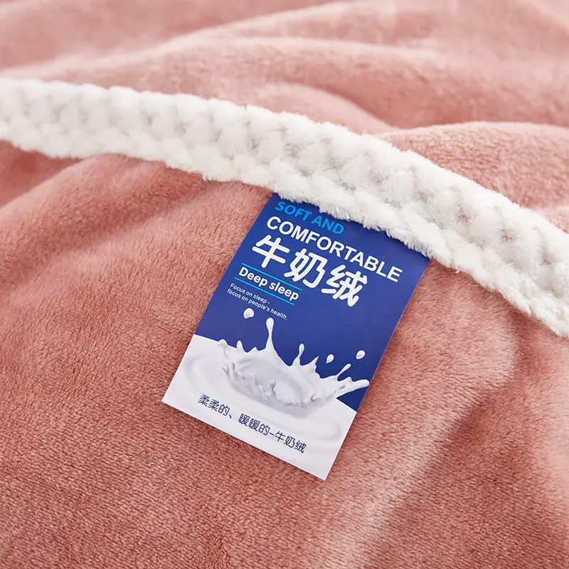 New Milk Velvet Autumn Winter Blanket for Bed Thick Flannel Weighted Blankets Soft Comfortable Warm Plush Blankets for Bed Sofa