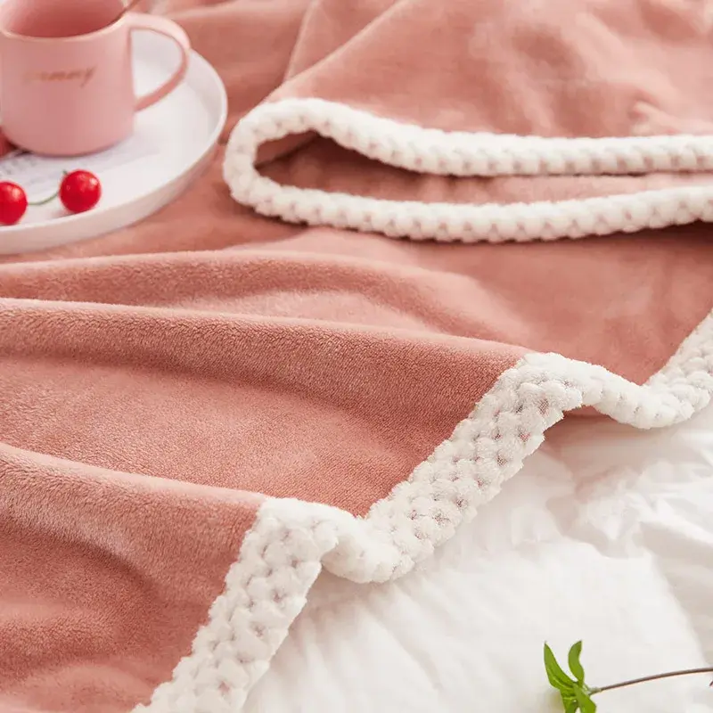 New Milk Velvet Autumn Winter Blanket for Bed Thick Flannel Weighted Blankets Soft Comfortable Warm Plush Blankets for Bed Sofa