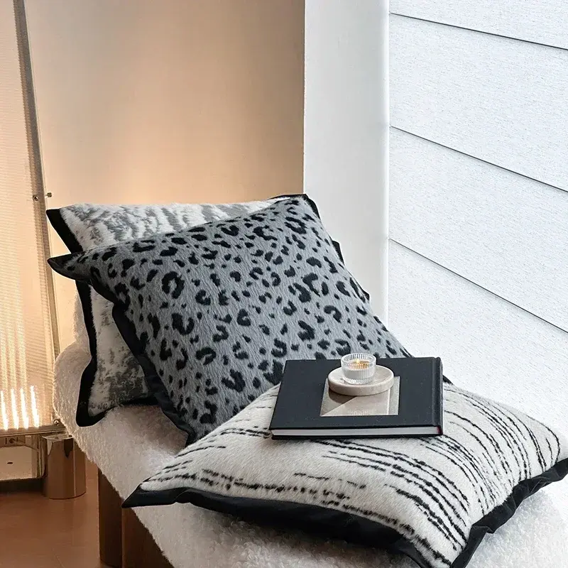 New High-end Imitation Mink Fur Autumn Winter Warm Blanket for Bed Luxury Leopard Print Jacquard Blankets for Sofa Deck Chair