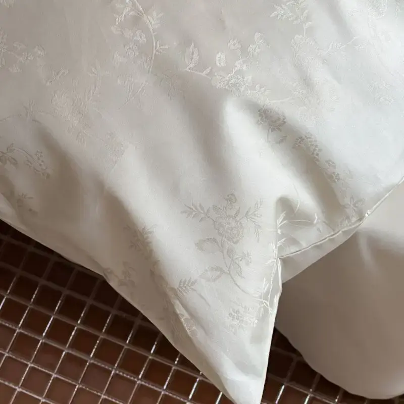 New Chines Style 100% Cotton Satin Jacquard Duvet Cover Set Super Luxury Soft Silky Bedding Set Queen Quilt Cover and Pillowcase