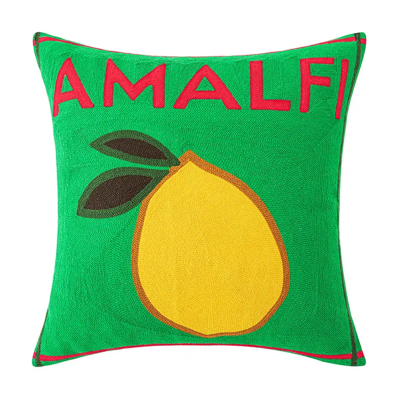 New product letter fruit embroidered pillow INS style home decor Nordic girl heart living room sofa cushion headboard