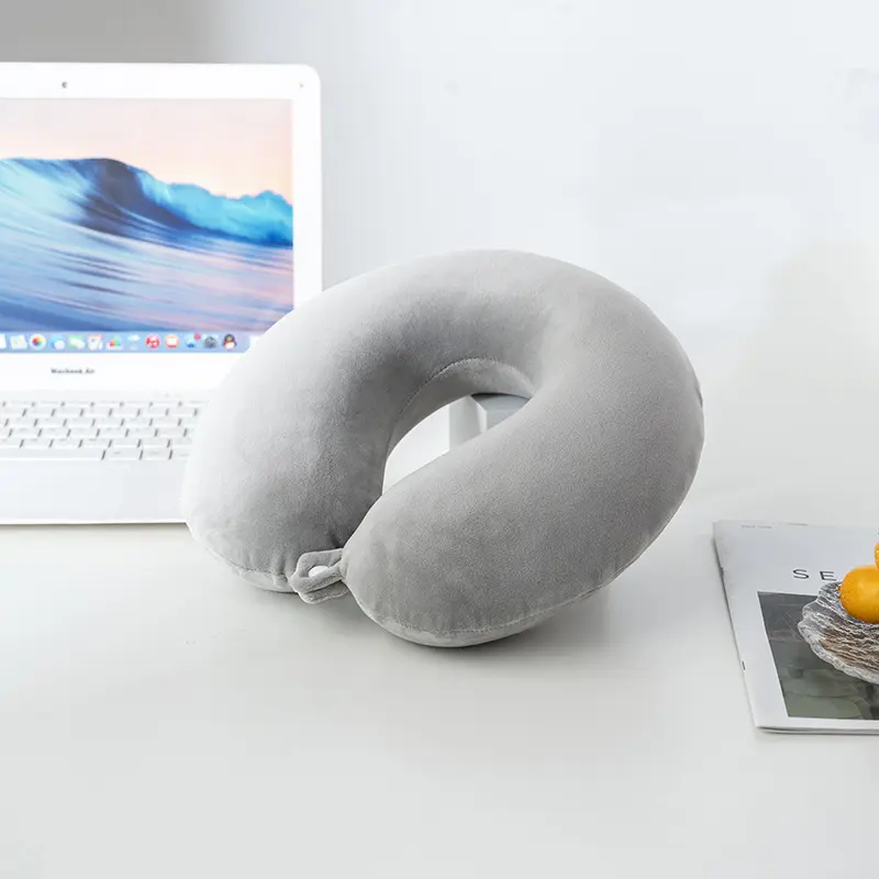 Travel Pillow Pure Memory Foam U Shaped Neck Pillow Super Lightweight Portable Headrest for Airplane Car Office Sleeping Rest