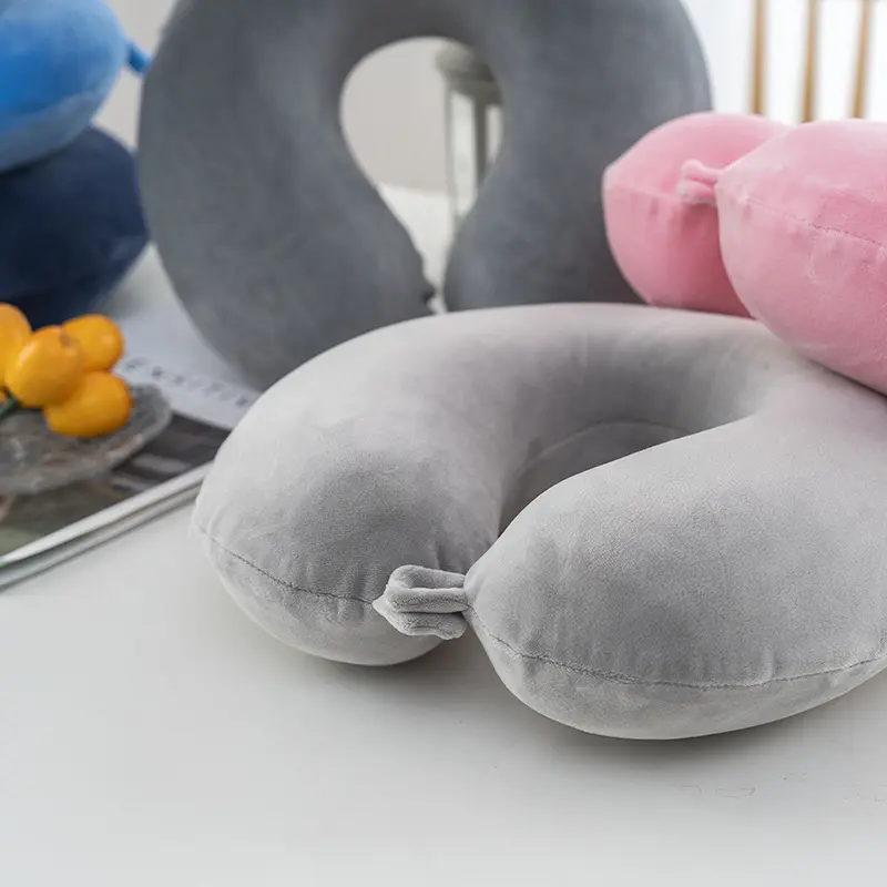 Travel Pillow Pure Memory Foam U Shaped Neck Pillow Super Lightweight Portable Headrest for Airplane Car Office Sleeping Rest