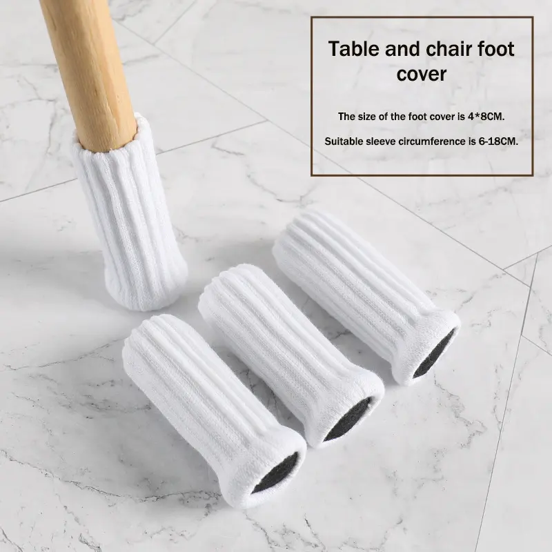 24 Pcs gray Chair Socks for Hardwood Floors with Felt Pad Bottom Enhanced Chair Leg Floor Protectors Non-Slip No Falling Off