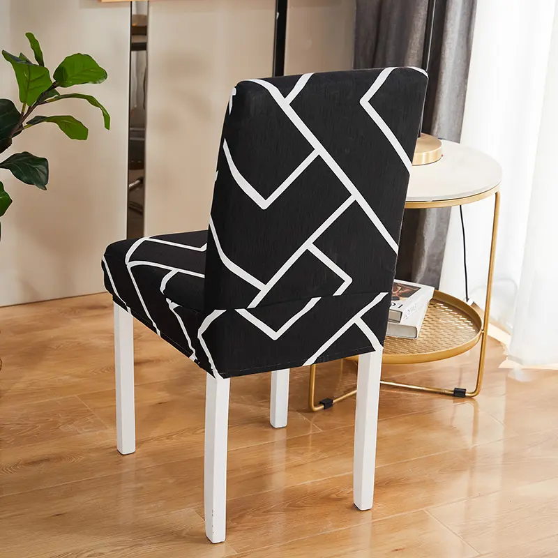 Hot sale dining chair cover with elastic, spandex seat cover for home