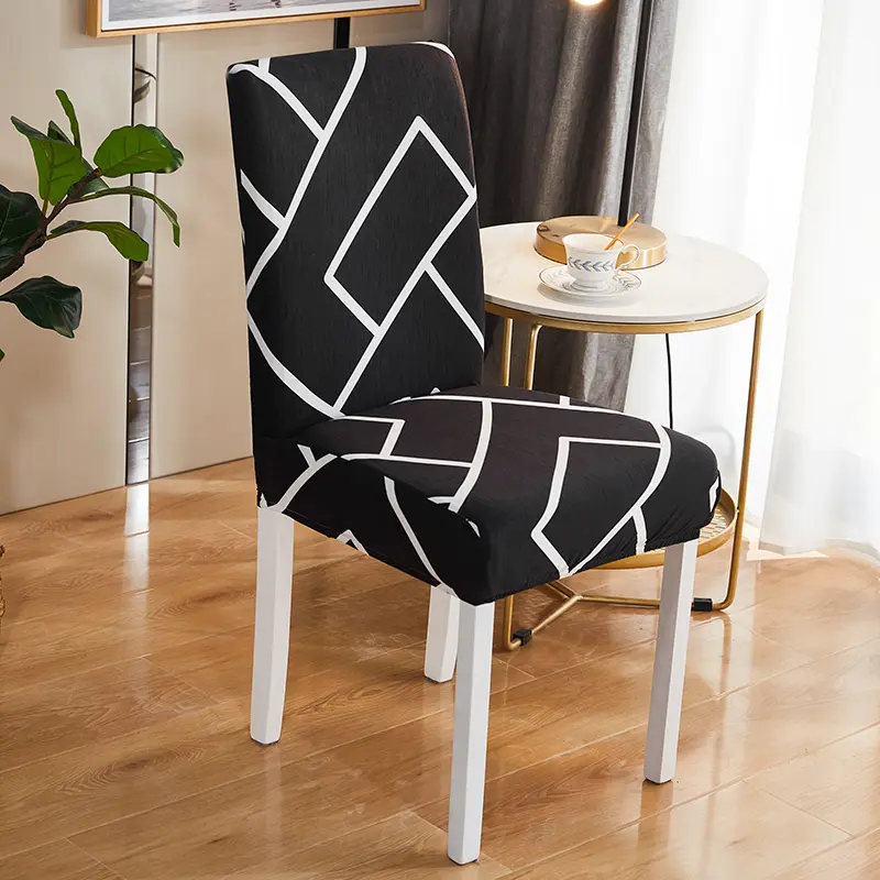 Hot sale dining chair cover with elastic, spandex seat cover for home