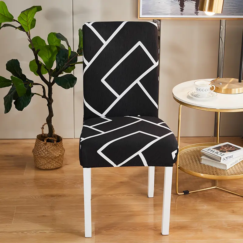 Hot sale dining chair cover with elastic, spandex seat cover for home