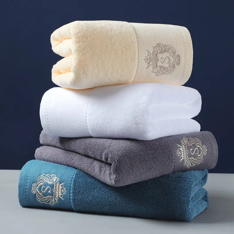 Multi-color Star hotel cotton bath towel thickened adult absorbent 70x40cm cotton bath towel suitable for gifts