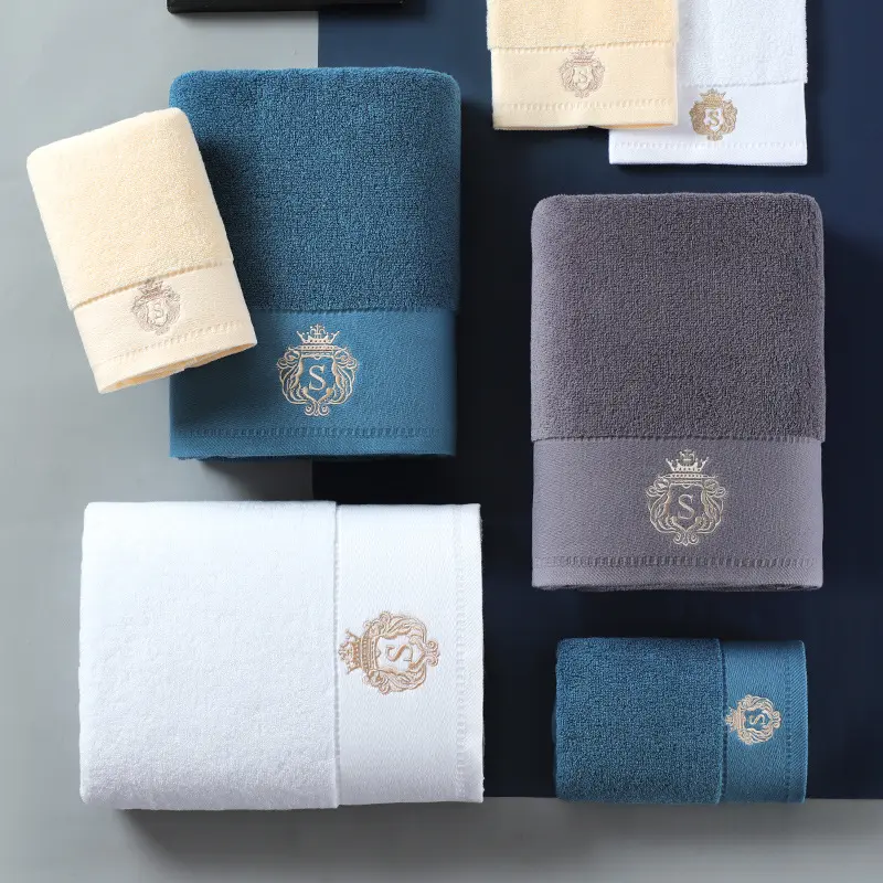 Multi-color Star hotel cotton bath towel thickened adult absorbent 70x40cm cotton bath towel suitable for gifts