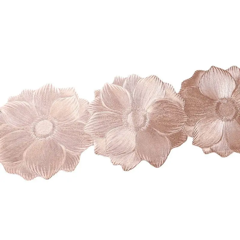 Luxurious lotus placemats PVC insulation mats table runner Hotel western food director towel ins wind dishes coasters factory